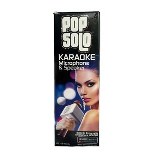 Tzumi Pop Solo Wireless Bluetooth Karaoke Microphone & Speaker with Phone Holder